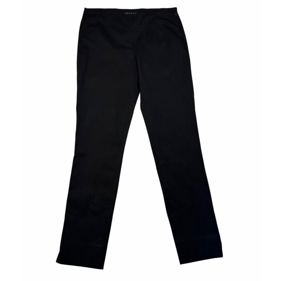 Theory Belisa BiStretch Black Slim Fit Pants Size 2 Stretch Tailored Workwear - Picture 2 of 11
